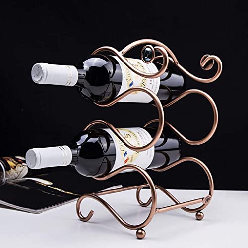 Soporte de vino metálico para mesa para 4 botellas miniatura 2