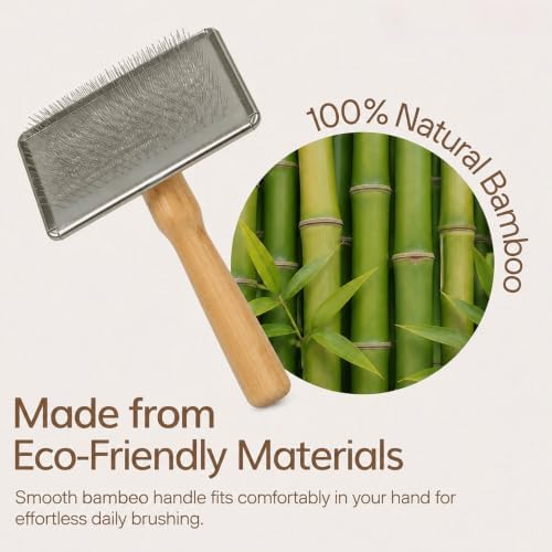 Sheepskin Brush Rug & Wool Carpet Cleaner Natural Bamboo Handle — 사진 5