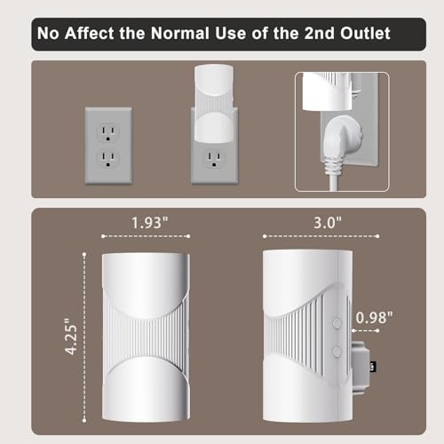 Image of easuntec Night Light, Night Lights Plug into Wall, Warm Led Night Light, Dusk to Dawn Light Sensor, 3 Light Modes, Dimmable Night Lights for Bedroom Bathroom Hallway Kitchen Stairs (White, 2 Pack)