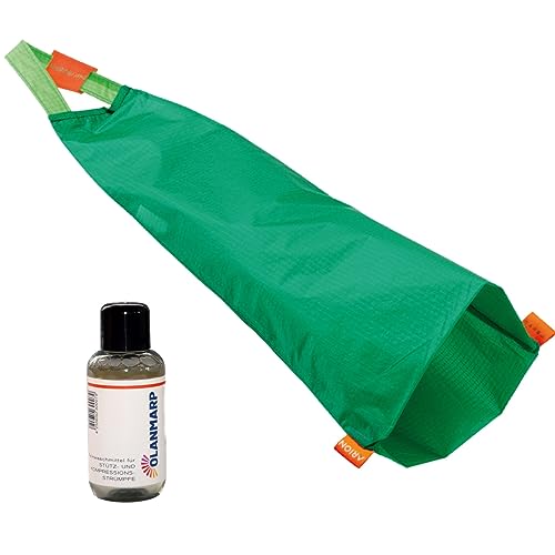 Arion Easy Slide tirador de medias & Olanmarp detergente fino para medias de compresión 50 ml -Fácil de poner y cuidar (Número de calzado : de 42, punta abierta)