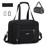 SPAHER British Airways Cabin Bag 40x30x15 Travel Duffel Gym Sports Weekend Overnight Holdall Carry On Underseat Cabin Hand Luggage Bag Black