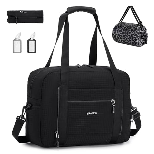 SPAHER Torba Podróżna Bagaż Podręczny 40x30x20 Wizzair Vueling Torba Sportowa Weekendowa Pływacka Wodoodporna Torby Szpitalna Ciążowa Fitness Cabin Duffle Bag dla kobiet Mężczyźni