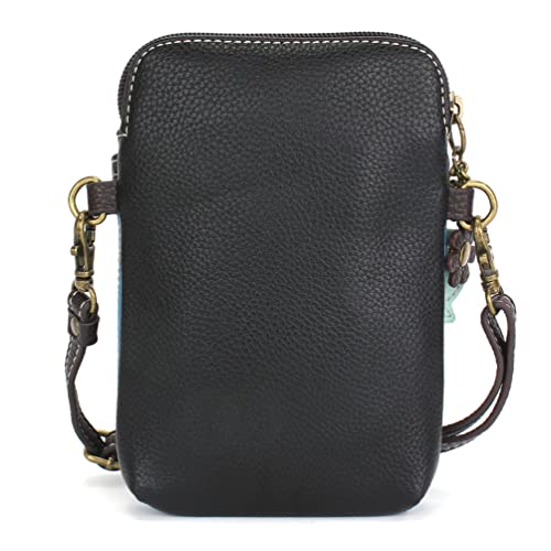 Image of CHALA Bird Collection Cell Phone Crossbody Purse-Women PU Leather /Canvas Multicolor Handbag with Adjustable Strap