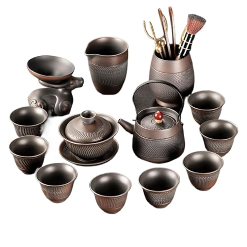 Service à thé Gongfu en poterie violette cadeau d'exception style chinois