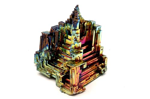 Rainbow Bismuth Crystal WYSIWYG #3 439 Gram Stone Specimen for Collecting Decoration Wicca Reiki Energy Healing 99.99% USA Pure Mineral Element by Awesome Industries