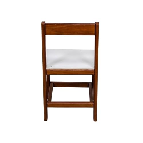 Mesa Infantil com 4 Cadeiras em Madeira de Pinus, Tampo 60x60 cm, Altura 51 cm, Branco/Cerejeira, pa