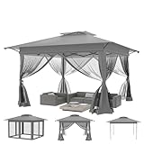zanzariere gazebo 4x4 Per ogni occasione: il gazebo versatile per giardino, attività commerciale e tempo libero: sia come elegante tenda per feste di famiglia, come gazebo da giardino per pomeriggi rilassanti o come protezione professionale dalle intemperie nel mercato delle pulci, il gazebo pieghevole Aufun soddisfa tutte le esigenze. La sua funzione pieghevole salvaspazio, i materiali di alta qualità e l'aspetto elegante lo rendono la scelta ideale per utenti privati e commerciali.