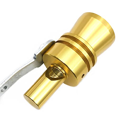 Devmo 2Pcs Xl Size Aluminum Alloy Universal Turbo Sound Exhaust Muffler Pipe Whistle Car Roar Maker (Xl-Gold) #TOP3