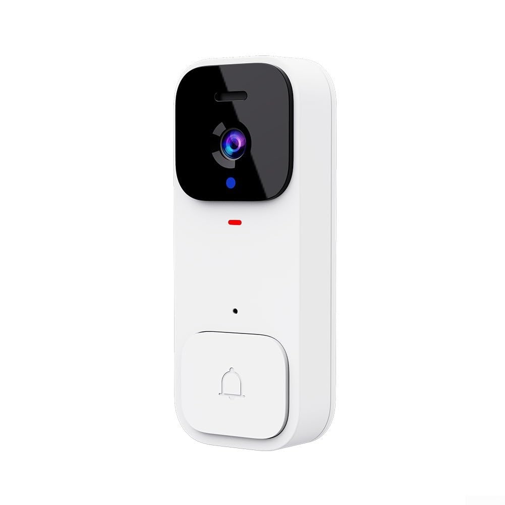 Campanello per video intelligente con display da 4,3 pollici, citofono wireless con telecamera HD bidirezionale per kit di sicurezza domestica alimentato audio nero (bianco)