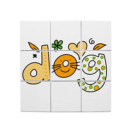 Carreaux céramique décoratifs dog chien : cadeau de naissance original