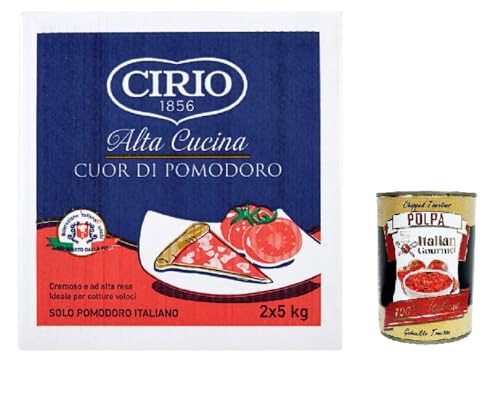 Cirio 1856 Alta Cucina Cuor di Pomodoro Haute Cuisine Cuor di Pomodoro Box 2 x 5 kg + Polpa italiana Gourmet 400 g