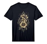 Botanical Harmony Minimalist Flower Graphic Performance T-Shirt