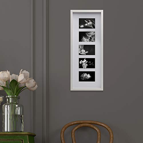 Mikasa 5 Opening Mdf Wall Collage, 27X11-Inch, White #TOP3