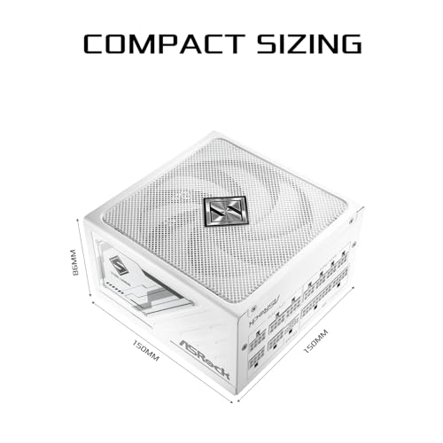 Image of ASRock Steel Legend White Edition SL-850GW 850W ATX 3.1 PCle 5.1 Full Modular 10 Years Warranty 135 mm FDB Fan iCOOL Intelligent Power Supply 80 Plus Gold Cybenetics Platinum 12V-2x6 Cable