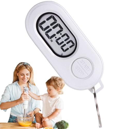 Llavero de temporizador de parada, llavero deportivo pequeño portátil de 6,446 x 2,7 x 1,279 cm, reloj digital con pantalla LCD, accesorios ligeros de cuenta regresiva para parque infantil, aula