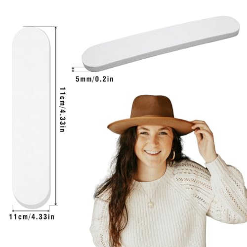 Image of 10 Pack Hat Size Reducer, Hat Size Tape, Inserts Liner Foam Reducing Tape for Men and Women's Hats, Caps (10, White)