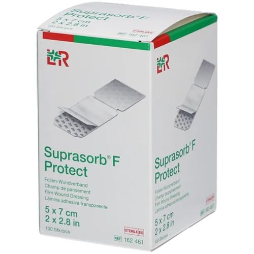 Suprasorb F Protect - Medicazione per ferite, 5 x 7 cm, 100 pezzi