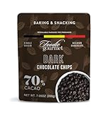 Foodie Gourmet Belgium Dark Chocolate Chips, Rich & Intense Gourmet Baking Chips For Cookies, Brownies, Muffins, Cakes, Desserts, Snacking & Candy Making – 7.05 Oz (70% Cacao)