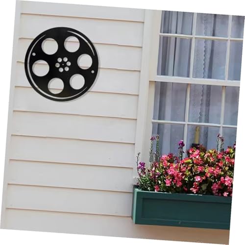 Décoration murale vintage en fer noir style ciné rétro pour café