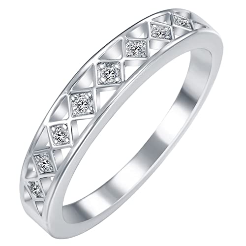 Anneaux de mariage creux et zircone ronde pour sublimer votre quotidien