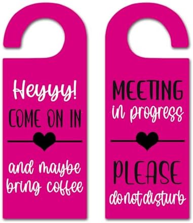 Amazon.com : Do Not Disturb Door Hanger Sign, Meeting In Progress Sign ...