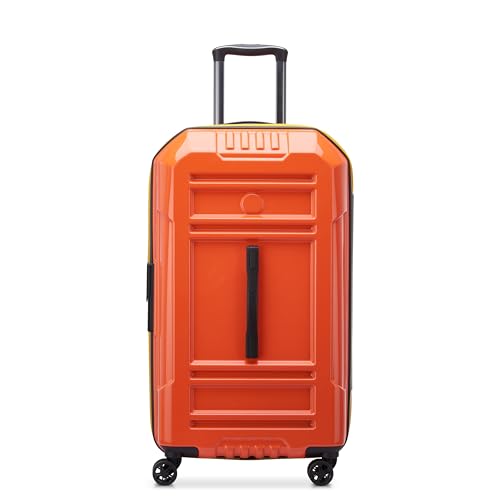 DELSEY PARIS Rempart Hartschalengepäck erweiterbar mit Spinnrollen, Orange/Abendrot im Zickzackmuster (Sunset Chevron), Checked Medium Trunk 26 Inch, Rempart Hartschalengepäck, erweiterbar, mit