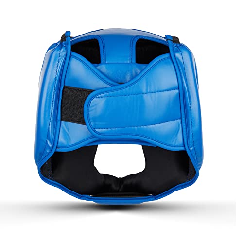 Safety Head Guard, One Size Fits All Ages Boxing Headgear, Closed Type Boxing Helmet, Sparring Mma Muay Thai Kick Brace Head Protection (Blue) #TOP3