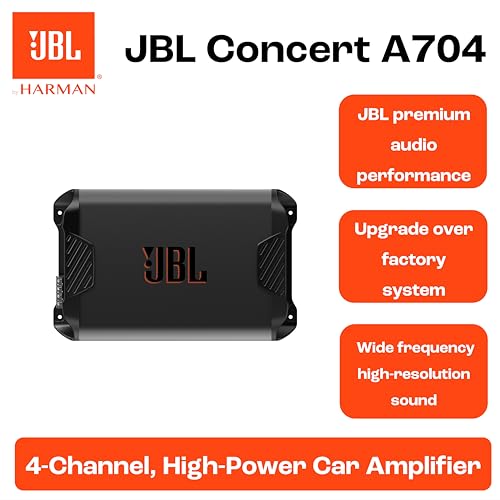 JBL Club A754 4-Kanal Endstufe Auto von Harman Kardon - KFZ Autoradio Verstärker - 4 x 75 Watt oder 2 x 200 Watt für 2 oder 4 Auto Lautsprecher