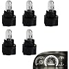 5 PCS T5 12V 1.2W Dashboard Light Bulbs, Miniature Light Bulb, Instrument Light for Car Internal with Twist Socket, Universal Car Lighting Bulb White #D401