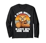 Retro Clean Beaver Gets More Wood Funny Humor Gift