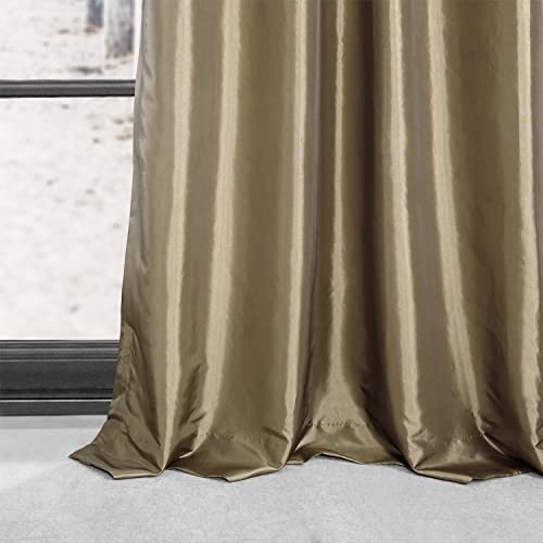 Hpd Half Price Drapes Grommet Faux Silk Taffeta Blackout Curtains For Bedroom 50 X 84 (1 Panel), Ptch-Bo206-84-Gr, Gold Nugget #TOP4