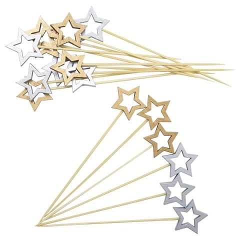 KEYIDO 100 Count Decorative Cocktail Skewers Cover