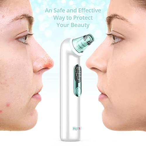 Blackhead Remover Pore Vacuum - Hotsch Blackhead Removal Tool, Pore Cleaner Electric Acne Extractor Kit, LED Display USB Rechargeable with Upgraded Blue Light 4 Replaceable Suction Probes - Thumbnail 6