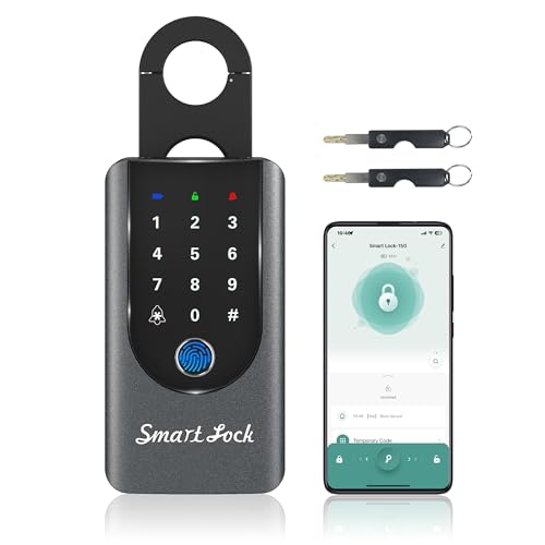 Smart Key Lock Box with Code and Fingerprint Entry