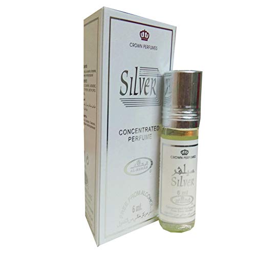 Crown Perfumes Silver Concentrated Perfume, 6 ml, White