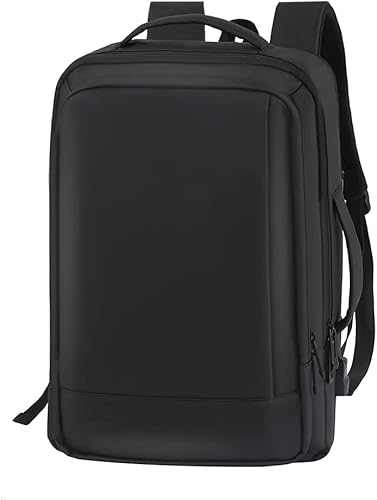 LEASOUL Laptoprucksack 15.6 Zoll Business Reisen Rucksack Spritzfest Laptoptasche Daypack für Herren und Damen Schulrucksack Anti Diebstahl zur Arbeit Uni Schwarz Cover