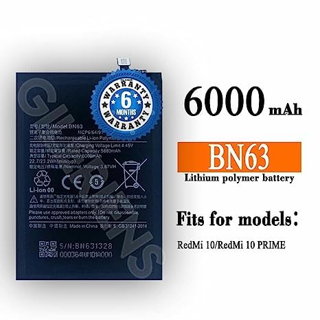 Image of Original BN63 Battery for Redmi Mi 10 /10 Prime Battery 6 Month Warranty****(G310)