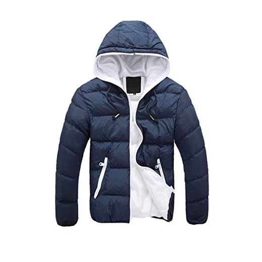 Générique Doudoune Homme Hiver Chaude Grande Taille Blouson Retro à Capuche Zippé Jacket Adulte Pas Cher Marque Classique Vantage Automne Manche Longues Manteaux pour Hommes Bleu foncé M