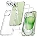 Produktbild UniqueMe für iPhone 15 Hülle, 5-in-1-Set Handyhülle für iPhone 15 Case Rundumschutz Schutzhülle Cover, 1 Handyhülle & 2 Schutzfolie & 2 Kameraschutz - Transparent