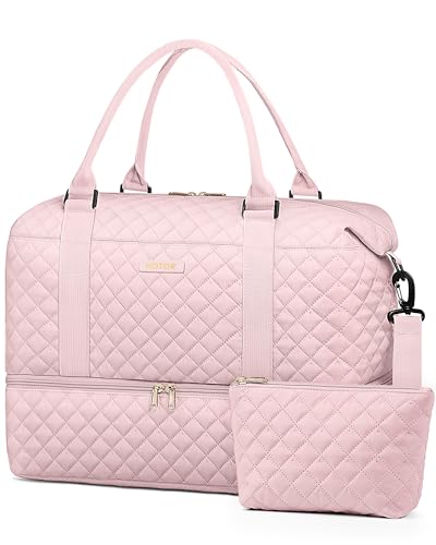 HOTOR Weekender Duffel Bag with Shoe Compartment