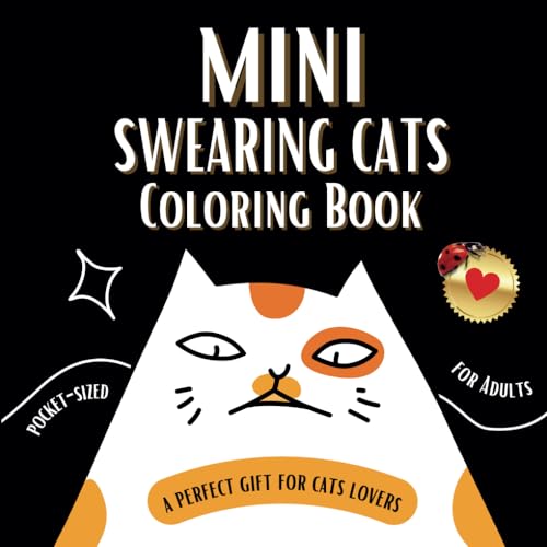 Mini Swearing Cats Coloring Book For Adults: Pocket Sized - A Perfect Gift For Cats Lovers (Travel Sized Coloring Books) image 2