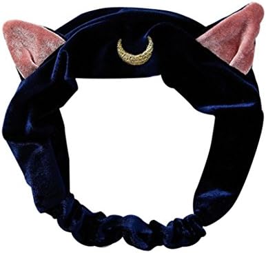 Staron Fashion Hair Band Cat Ears Womens Girls Headband Beauty Tool Lovely Makeup Headband (Blue)