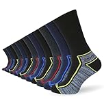 Socksmad Men’s Work Boot Socks 12 Pack Thick Cushioned with Padded Sole Durable Heavy Duty Footwear for Steel Toe Boots Moisture Wicking Comfortable Fit for Builders Mechanics Engineers