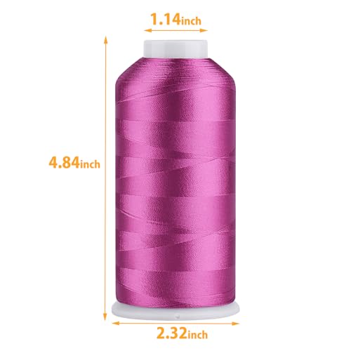 Image of Simthread Rayon Embroidery Thread 5500 Yards, 40wt 100% Rayon Viscose for Commercial and Domestic Machines - Fuchsia 1110