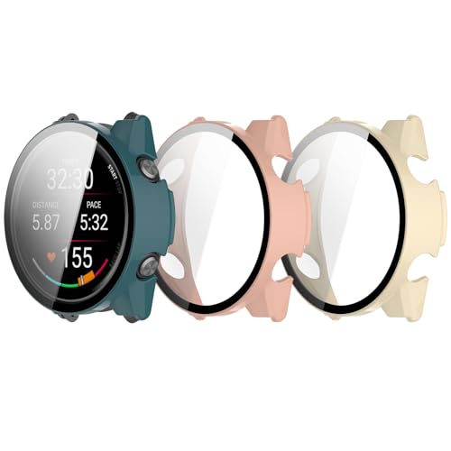 RuenTech �Ή�Garmin Forerunner 570 �P�[�X(PC�f��+�����K���X),��̌^�P�[�X �t�B���� �����ȒP �����ߗ� �C�菝�h�~ �Ռ��z�� �S�ʕی� �K�[�~�� forerunner 570 (42mm/47mm) �p�J�o�[ (�O���[