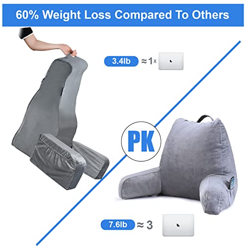 Vekkia Lightweight Bed Reading Pillow, Back Support Pillow For Sitting Up In Bed, New Rest Chair Pillow For Relaxing, Reading, Or Watching Tv - College Dorm Room Essentials-19In #TOP4