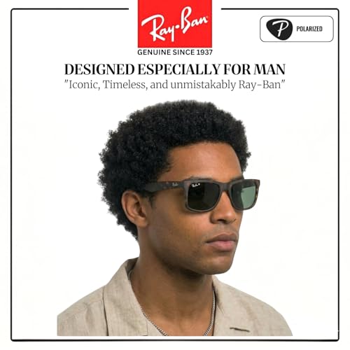 Image of Ray-Ban RB4165 JUSTIN CLASSIC Square Shaped Sunglasses for Men with Official RAYBAN Eyewear Kit