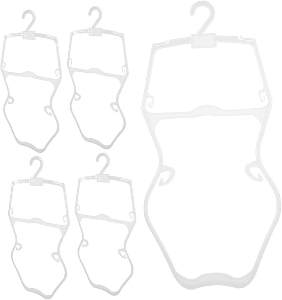 DOITOOL Swimwear Hangers Plastic Clothes Hangers 6pcs Non-Slip Cartoon Design for Nursery and Closet Storage