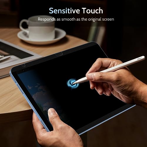 Image of Peslv 4 Way Magnetic Privacy Screen Protector for iPad 10th Gen 2022 10.9 inch & iPad 11th Gen A16 2025 11 inch, Removable 360 Spy Private Filter, Anti Blue Light Glare Bubble-Free Black Security Protector