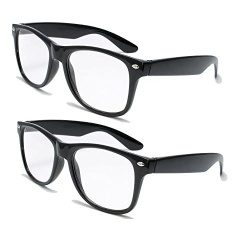 Vision World Eyewear 2 Pairs Deluxe Reading Glasses - Comfortable Stylish Simple Readers Magnification (2 Black, 2.50) Cover